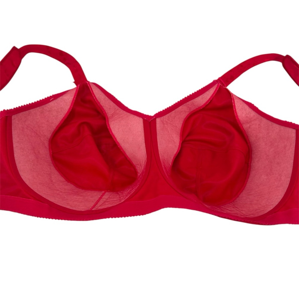 NWT Elila Jacquard Wire-Free Bra in Red Style 1305 Size 40K - Picture 8 of 10
